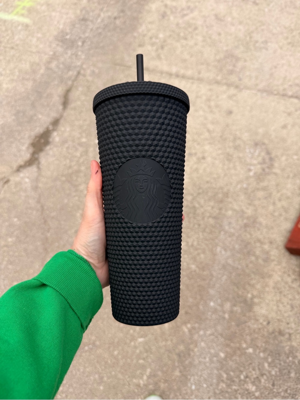 Starbucks Black Textured Studded Tumbler with Straw
